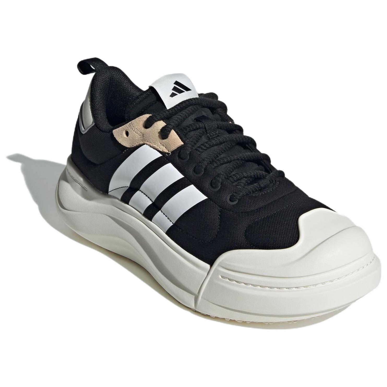 Adidas Мужские и женские повседневные кроссовки MAXXCOURT SPW с износостойким покрытием низкие черно-белые черный/ярко-белый/льняной зеленый, цвет Black/Bright White/Linen Green — фото 4