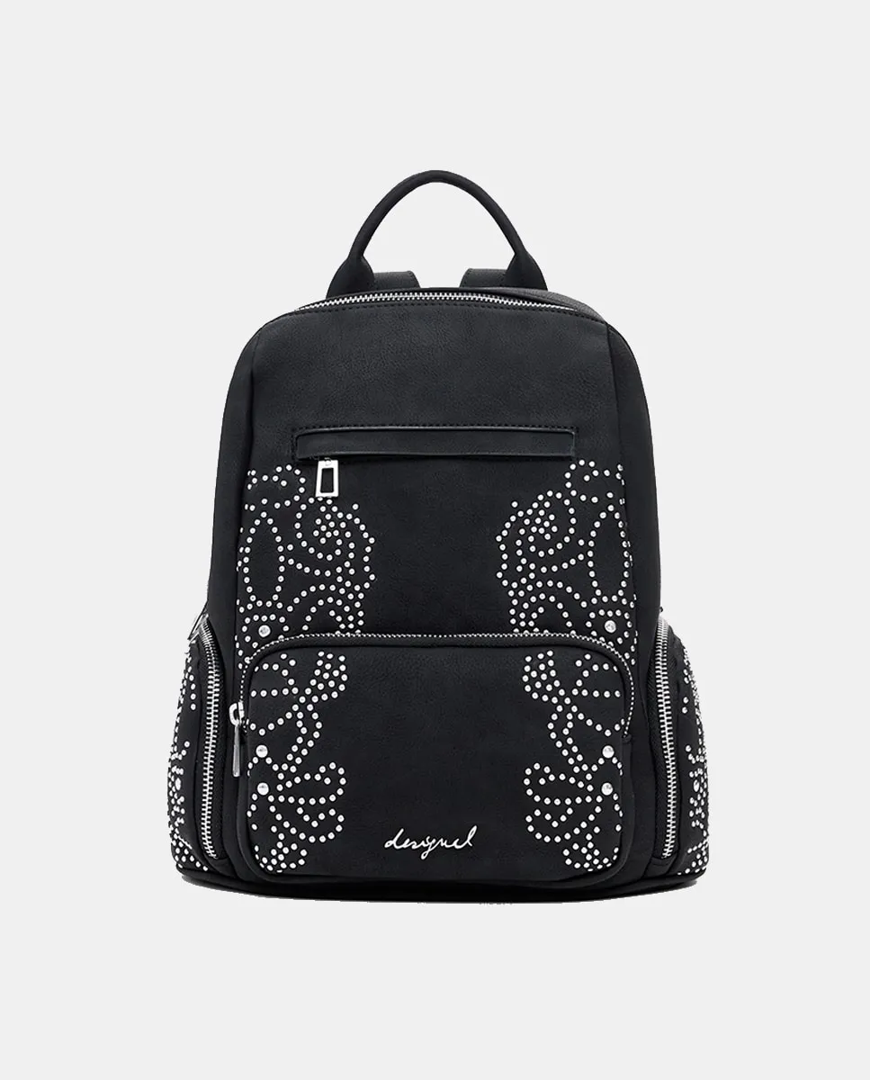 

Маленький рюкзак с карманами и заклёпками Desigual, черный