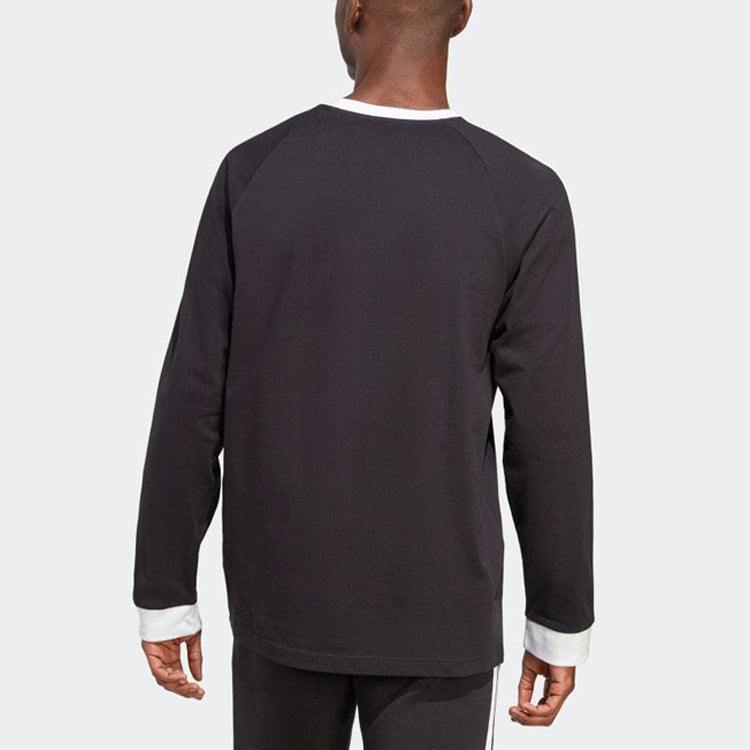 Футболка adidas Adicolor Classics 3-Stripes Long Sleeve Tee 'Black' IA4877 — фото 3
