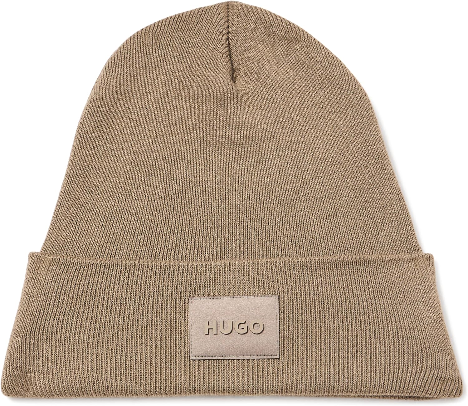 

Мужская шапка-бини с нашивкой-логотипом HUGO, Bungee Cord Grey