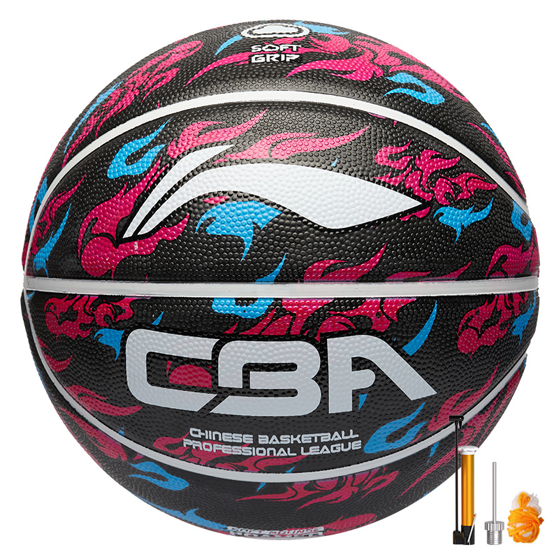 

LINING Резиновый баскетбольный мяч rose red black размер 5 тренировочный детский china