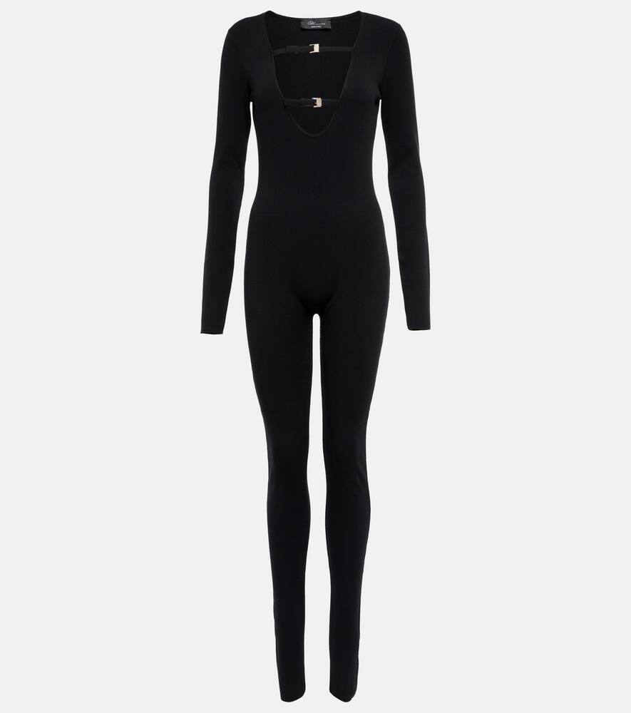 

Джемпер с V-образным вырезом из крепа Jessie Blumarine, Nero