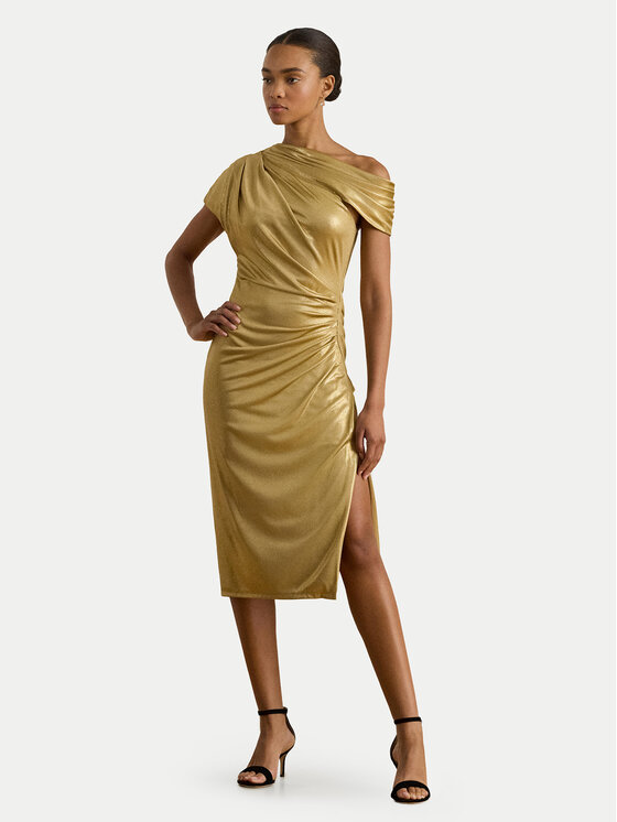 

Коктейльное платье slim fit 253P03414002 Lauren Ralph Lauren, золотой