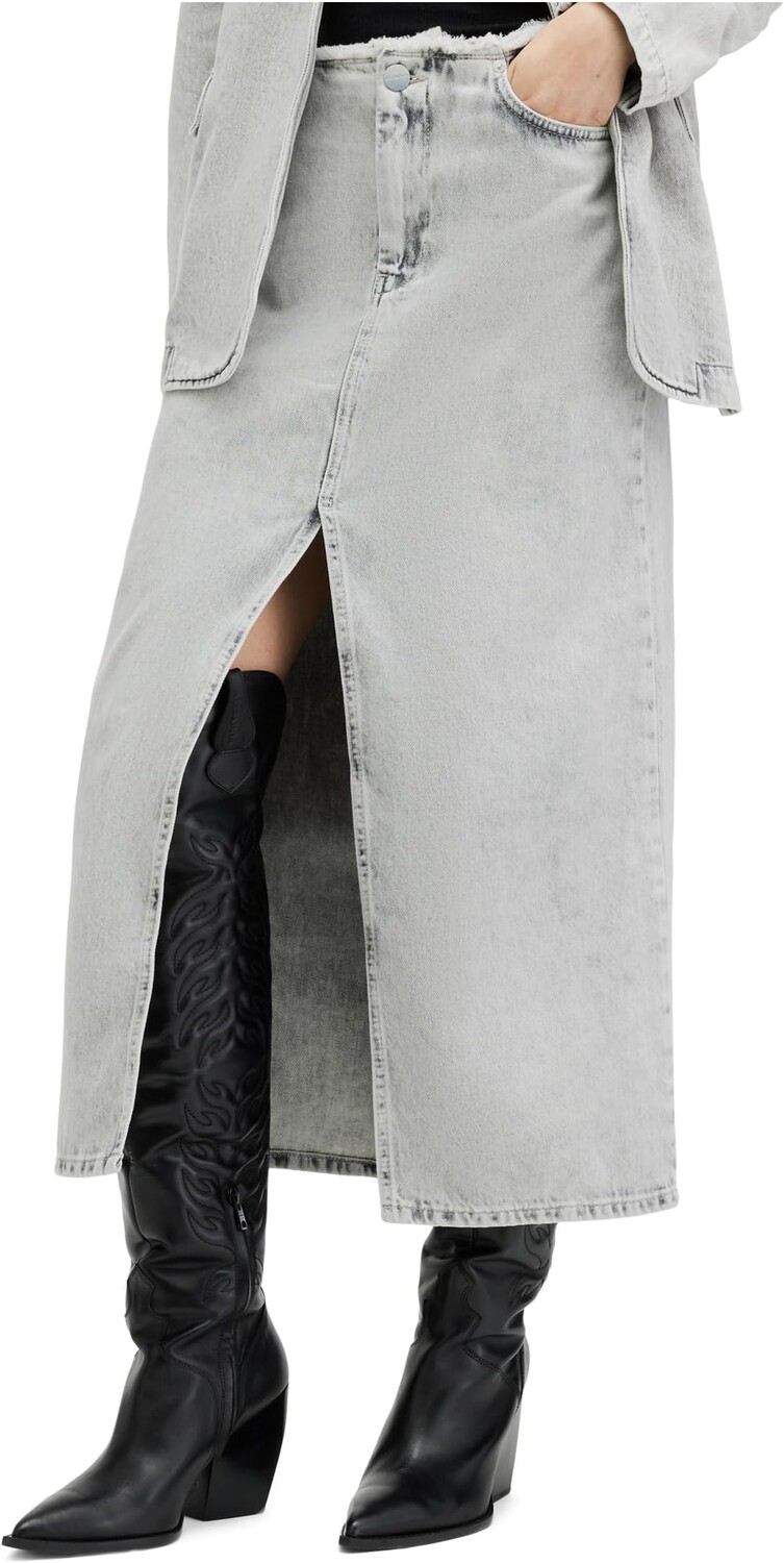 

Юбка AllSaints Honor Maxi Skirt, цвет Snow Grey