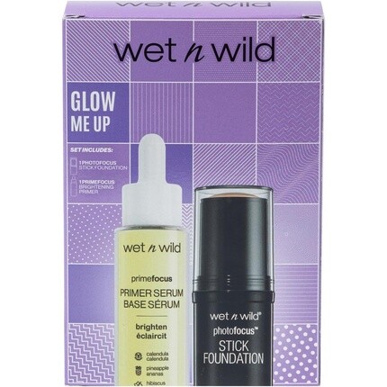 

Набор Wet n Wild Glow Me Up Осветляющий праймер для лица Сыворотка и тональный крем для фотофокуса Мягкий бежевый оттенок Усиление сияния Интенсивное увлажнение Wet 'N' Wild