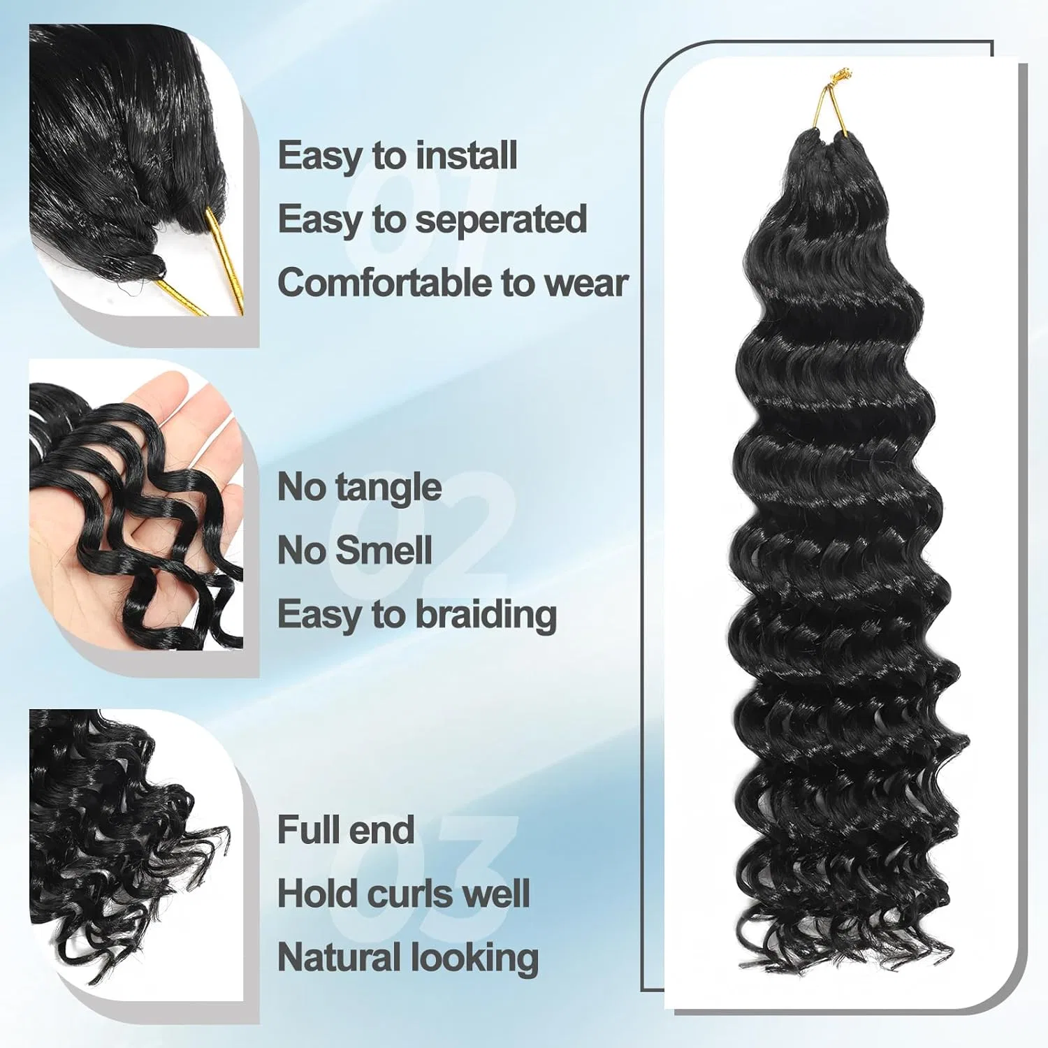Наращивание волос Ocean Wave Crochet Hair Amlucks — фото 4