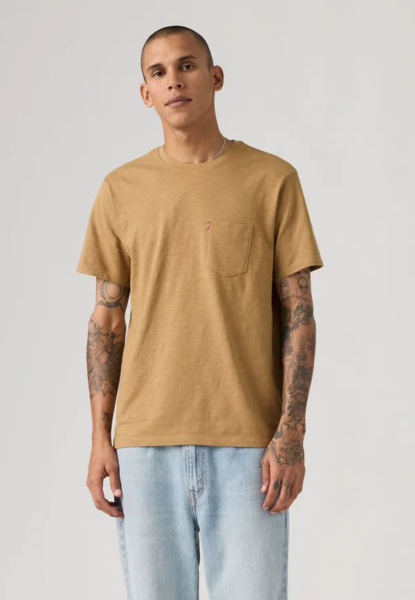 Классическая футболка с карманом и принтом Levi'S, Sand — фото 2
