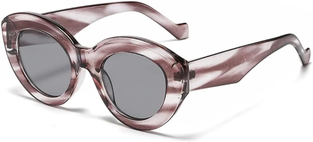 

Солнцезащитные очки с защитой от УФ-излучения UV400 | Большие овальные очки «кошачий глаз» с леопардовым принтом | для женщин и мужчин, для занятий спортом на открытом воздухе и вождения DSVIGF, Flower-gray