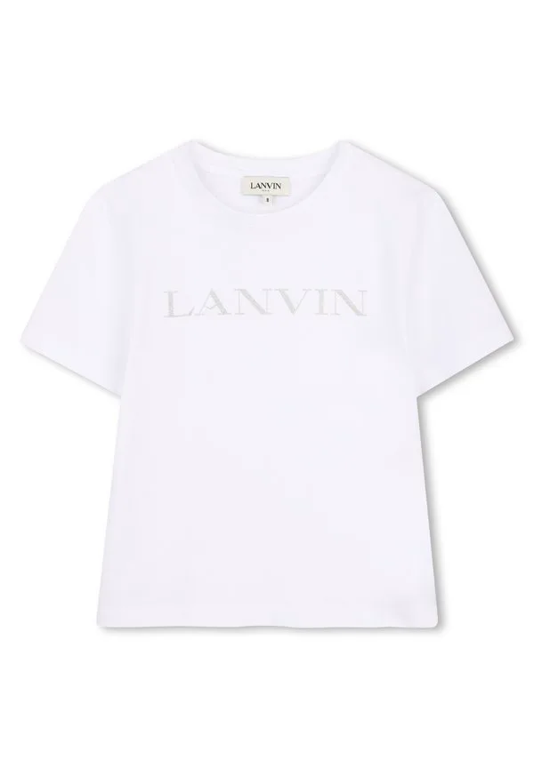 Футболка с короткими рукавами и принтом Lanvin, White