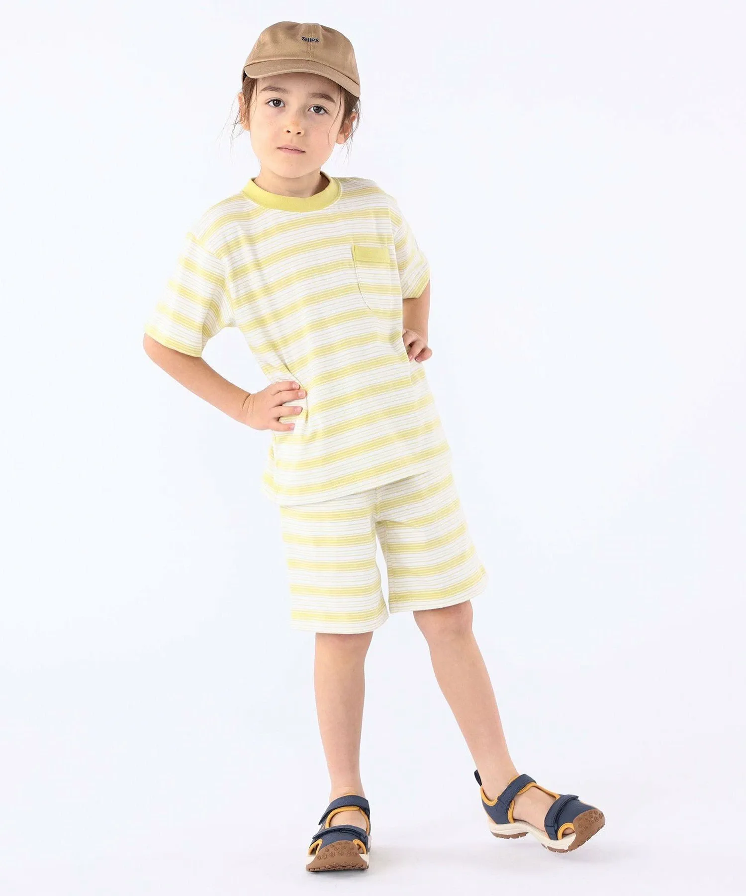 Спортивные шорты RUSSELL: 100-130 см / в полоску SHIPS KIDS, Yellow — фото 3