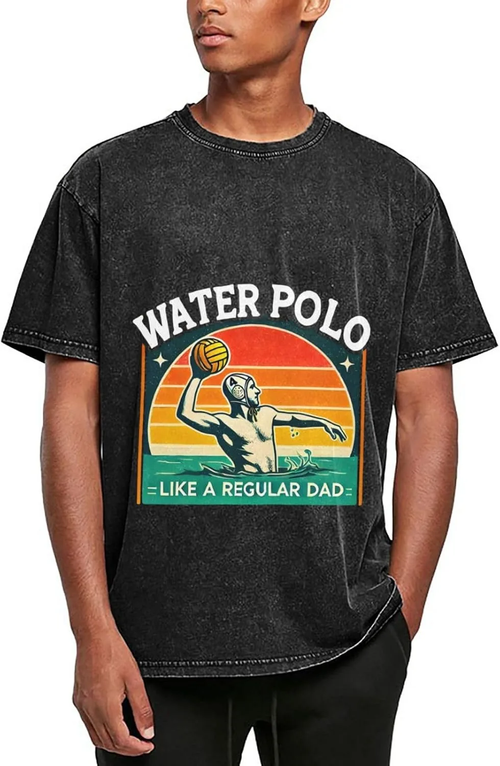 

Футболка Vintage Washed Unisex Casual Tee Water Polo Dad ShuDianhkqwe