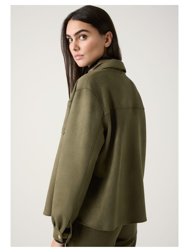 

рубашка из мягкой замши с принтом оливковых листьев More & More