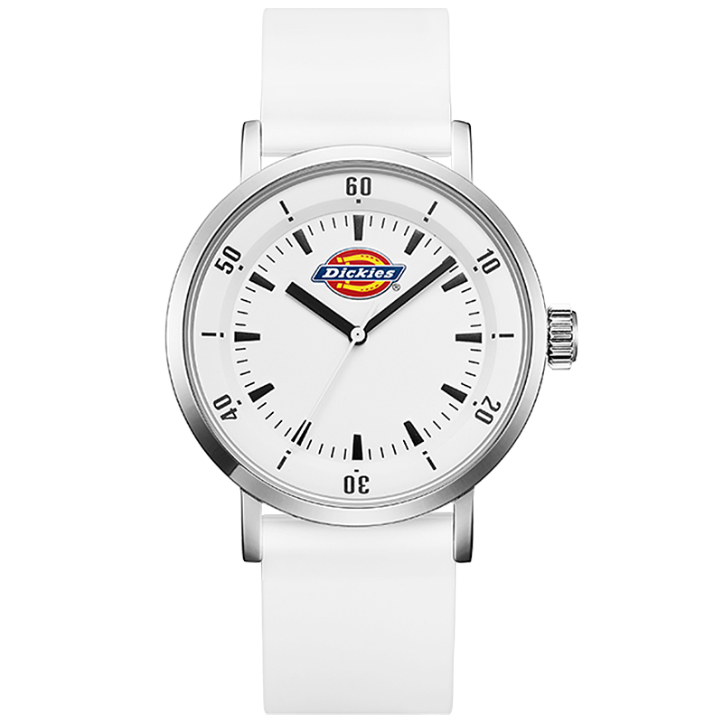 

Dickies Часы Double Measurements Wrist Watch Quartz Movement Rubber Silicone Strap White Dial Unisex Box Limited Edition