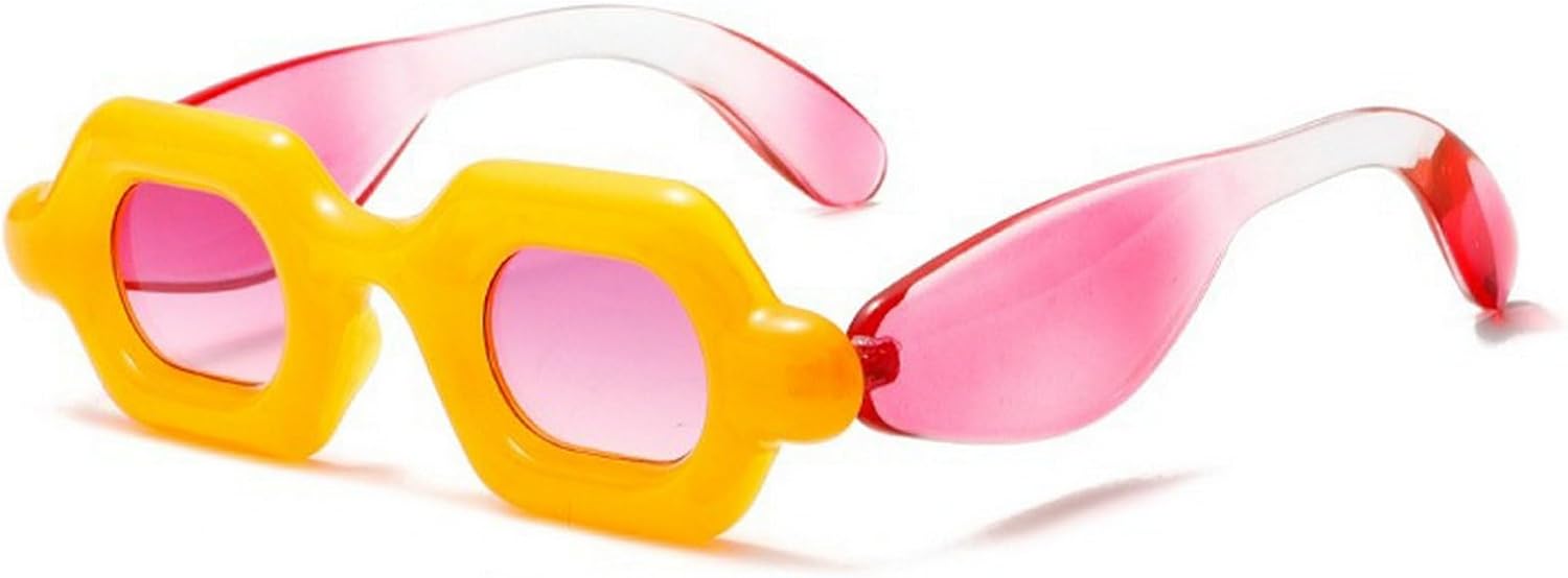 

Ретро-солнцезащитные очки в стиле Y2K, конфетные цвета, маленькие квадратные, женские, дизайнерские, уникальные, с широкими дужками, мужские, панк, градиентные, UV400 mincl, C9