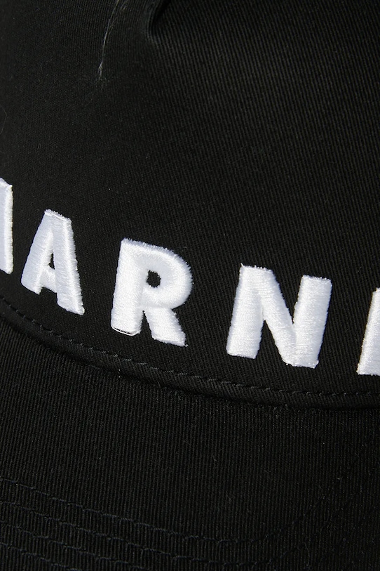 Детская хлопковая кепка с козырьком MF38U HAT Marni, черный — фото 4