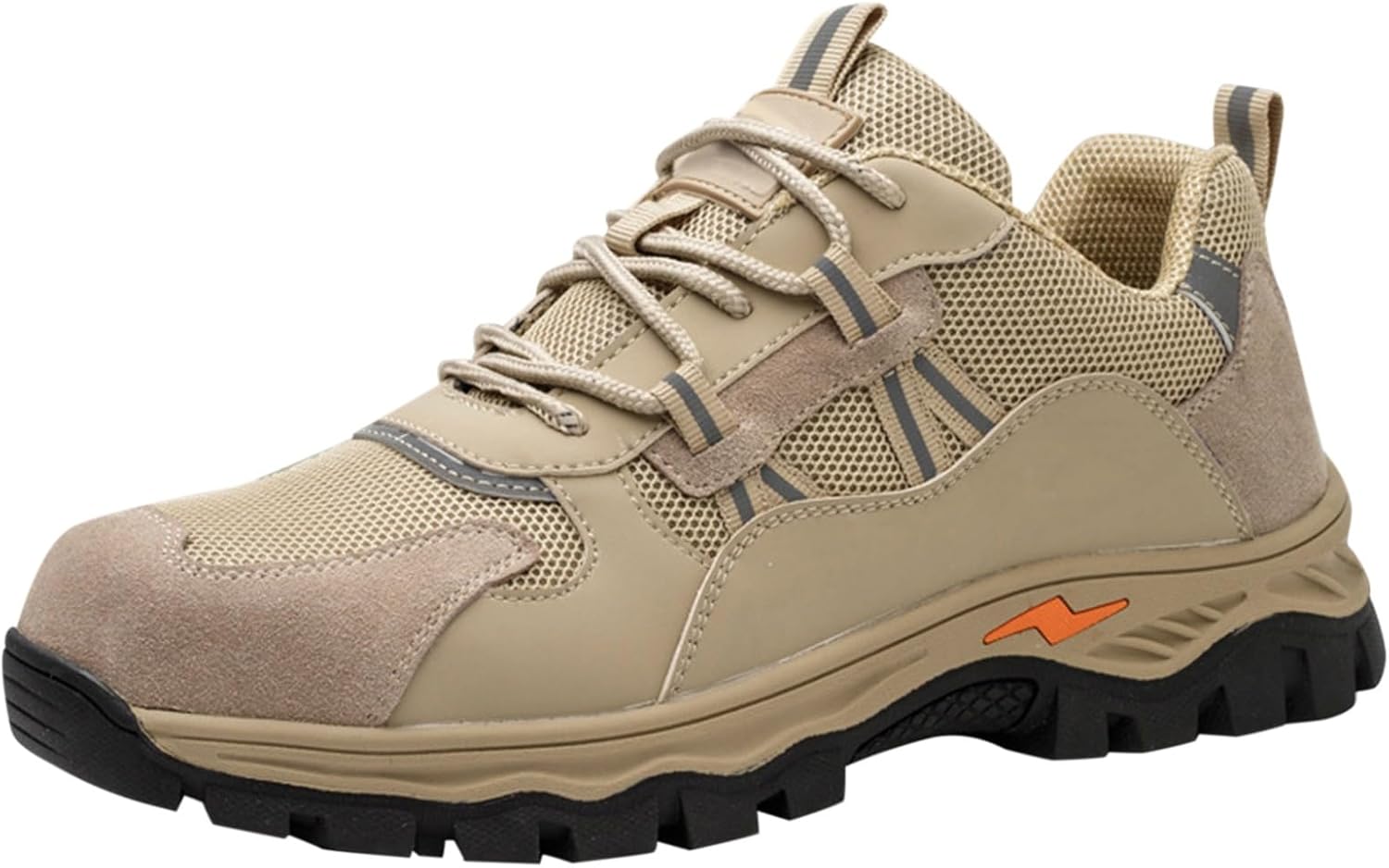 

Мужские ботинки с металлическим носком, зимние и осенние, противоскользящие, проколоустойчивые, унисекс, для работы и ходьбы Generic, бежевый