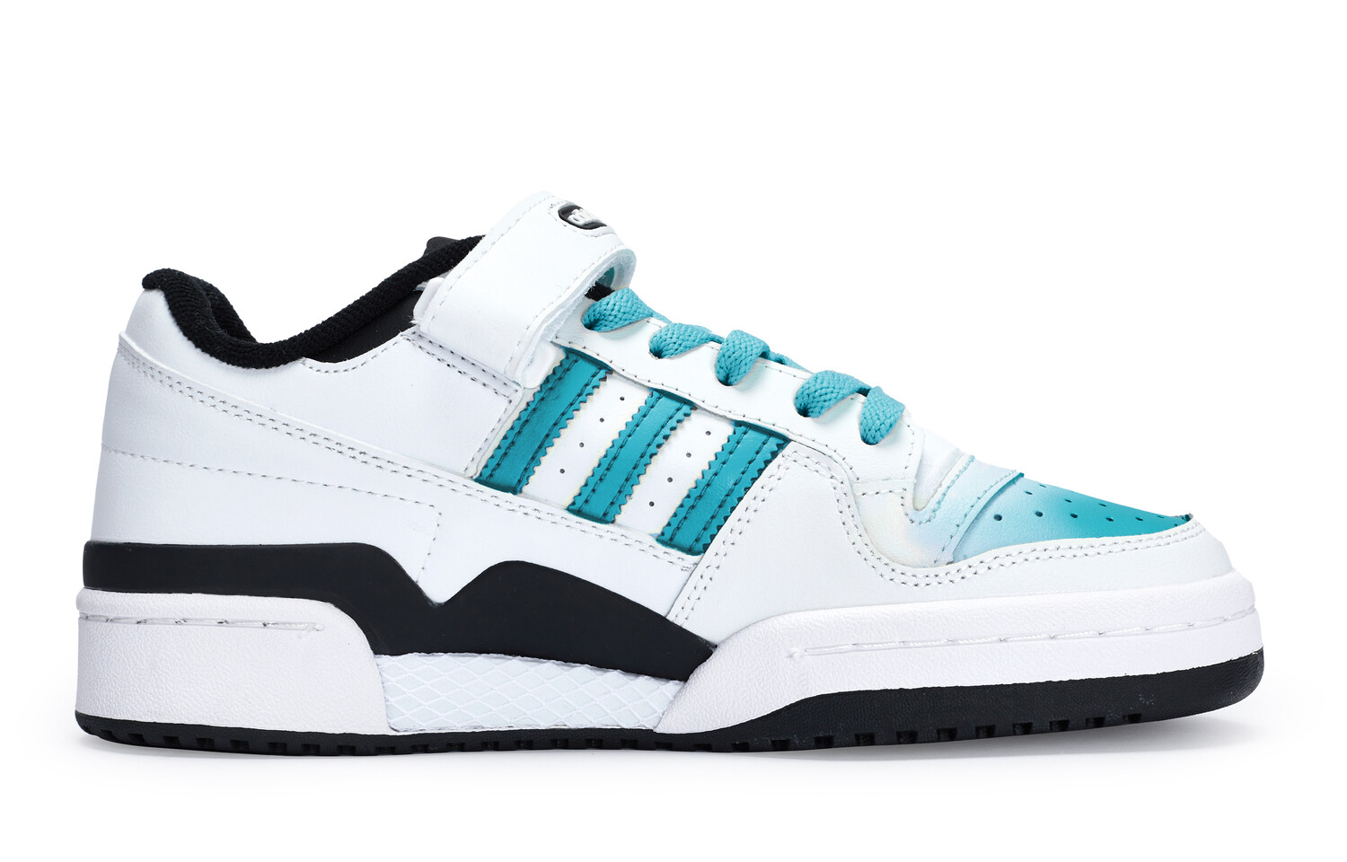 Кроссовки adidas originals FORUM Skateboarding Shoes Unisex Low-top Black/Lake Blue, черный — фото 3