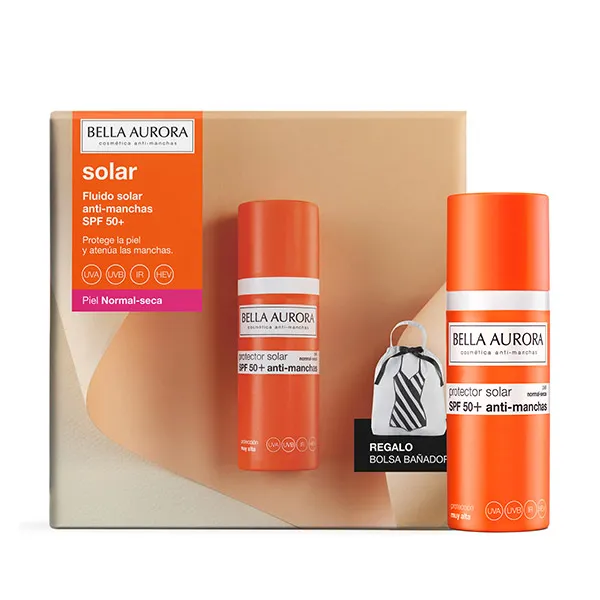 

Подарочная сумка для купальника для нормальной и сухой кожи Fluido Solar Anti-Manchas Spf 50+ Bella Aurora, 1 UD