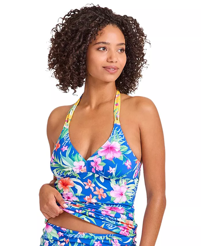 

Женский реверсивный топ-танкини на запах Tommy Bahama, синий