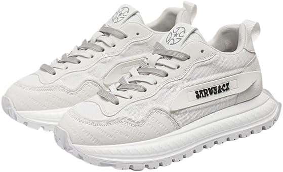 

Модные мужские спортивные кроссовки с толстой подошвой и сетчатой поверхностью для хорошей вентиляции. Прочные для активного отдыха на улице Clolinde, белый