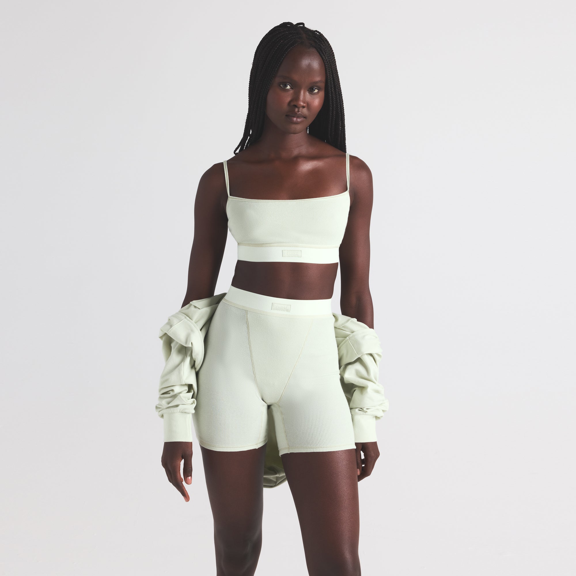 

Боксеры SKIMS COTTON RIB, цвет spearmint