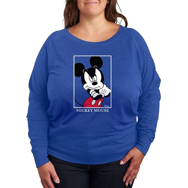 

Футболка с длинным рукавом French terry с принтом Микки Мауса в забавной позе, Plus size Disney, Heather Royal Blue, Синий, Футболка с длинным рукавом French terry с принтом Микки Мауса в забавной позе, Plus size Disney, Heather Royal Blue