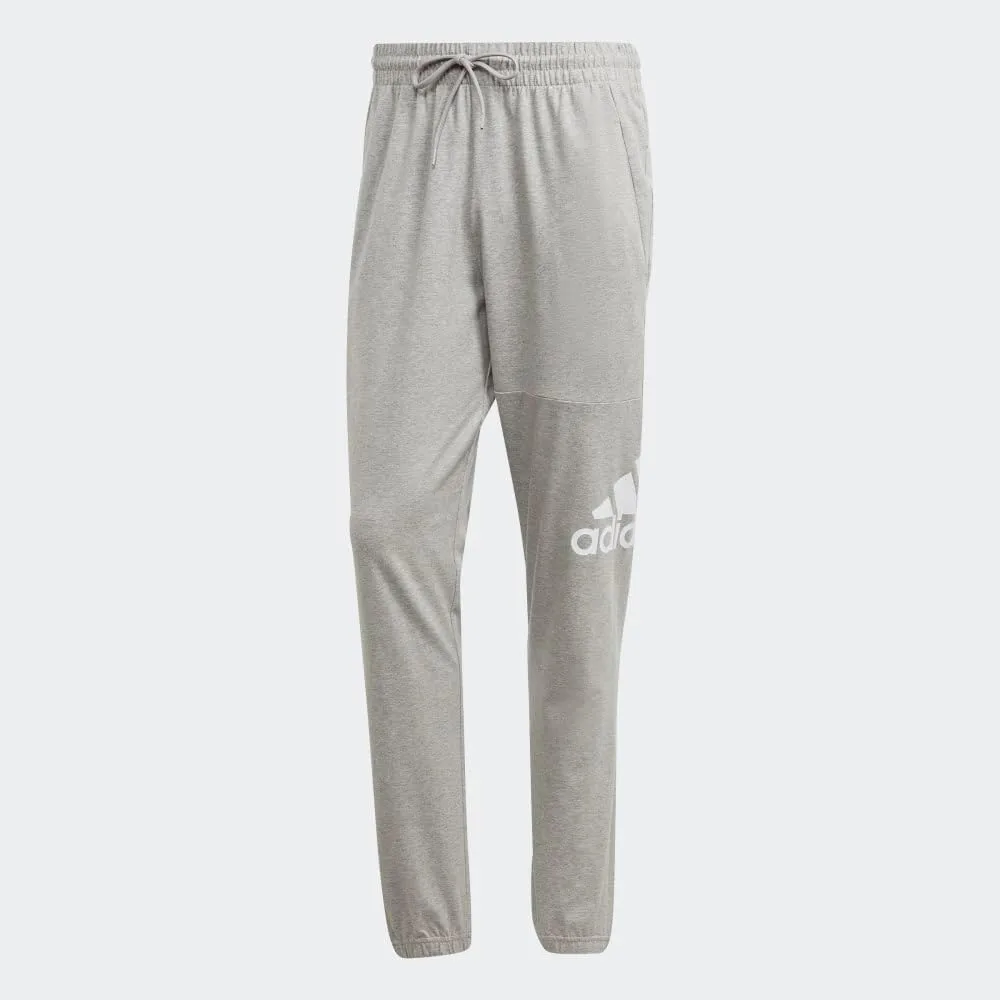 Мужские спортивные брюки Adidas Essentials с зауженными штанинами и логотипом, серый — фото 4