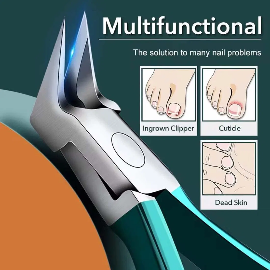 Профессиональные кусачки для вросших ногтей Libiyi Outfany Easyclip Pekjds, Silver