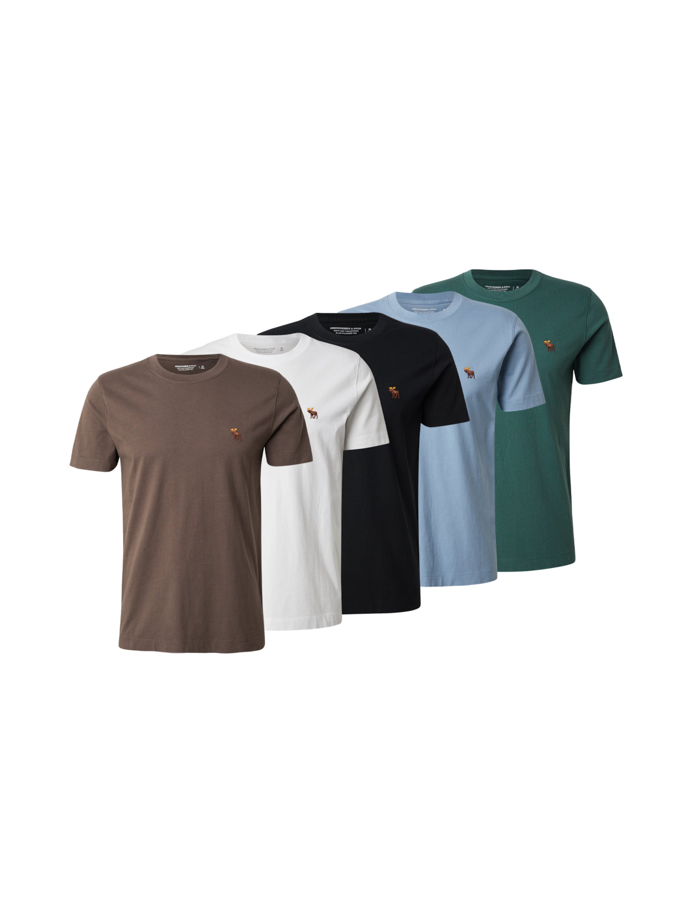 

Abercrombie & Fitch Футболка в светло-голубом, грязно-цветном, зеленом, черном, белом