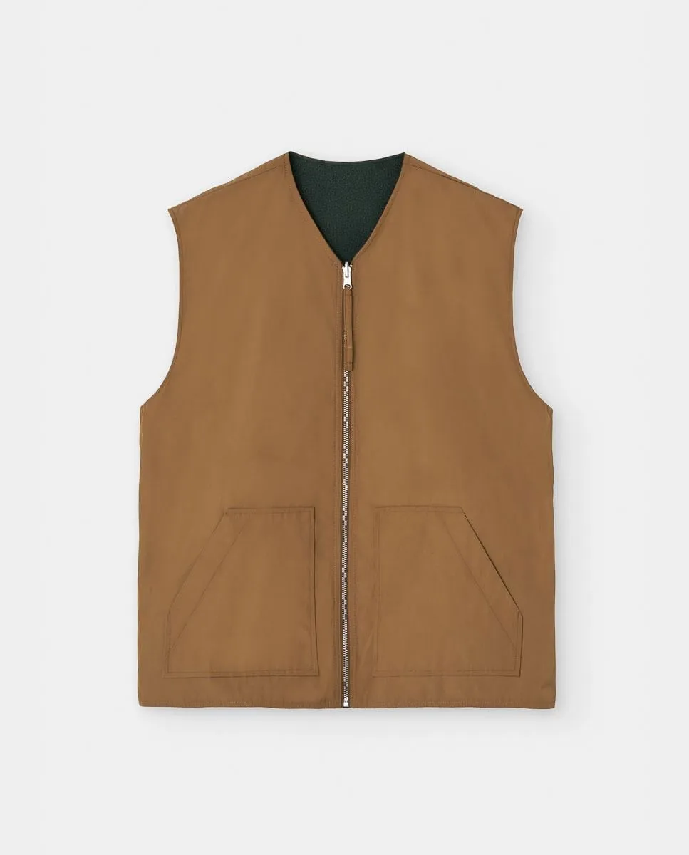 

Мужской жилет с застежкой-молнией и передними карманами Loreak Mendian, коричневый