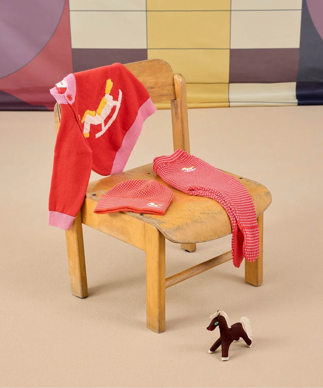 Леггинсы для малышей RockingHorse с принтом, бренд BOBO CHOSES, розовый — фото 2