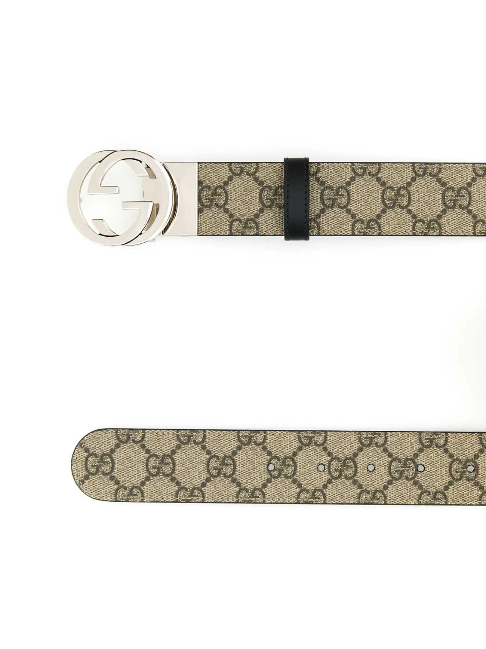 Двухсторонний ремень с узором GG Supreme Gucci, нейтральный — фото 2