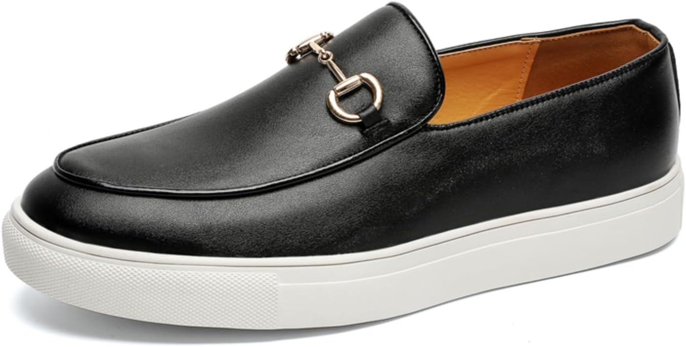 

Мужские кожаные лоферы с лошадиной пряжкой, слипоны, массивные мокасины, повседневная обувь с золотой пряжкой, удобные, легкие, противоскользящие, для прогулок, работы в офисе, поездок, деловых путешествий и вождения, пенни-лоферы Yrzhgdl