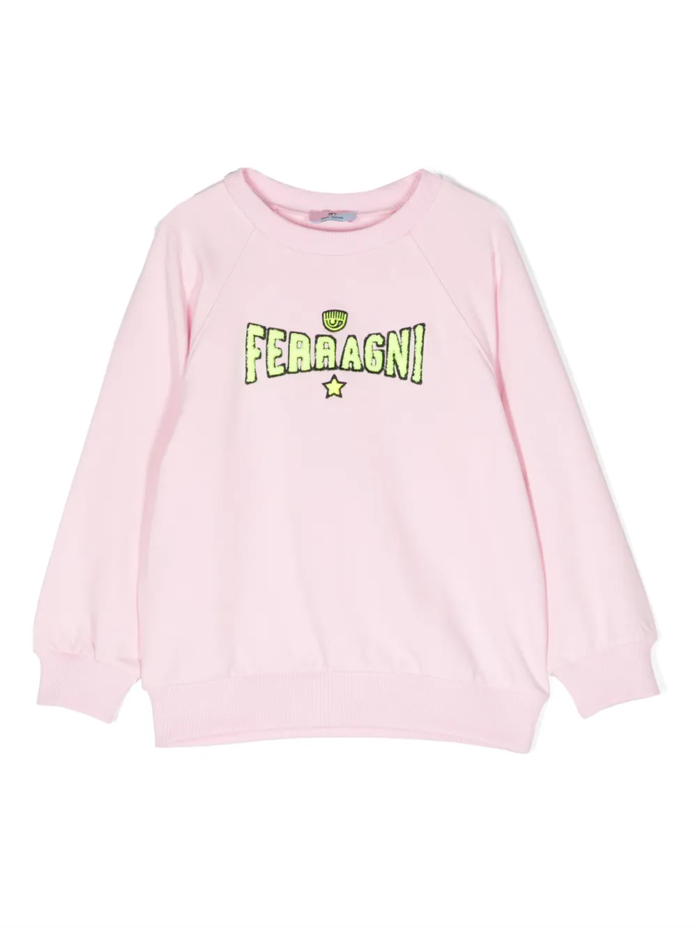 

Толстовка с вышитым логотипом Chiara Ferragni Kids, розовый