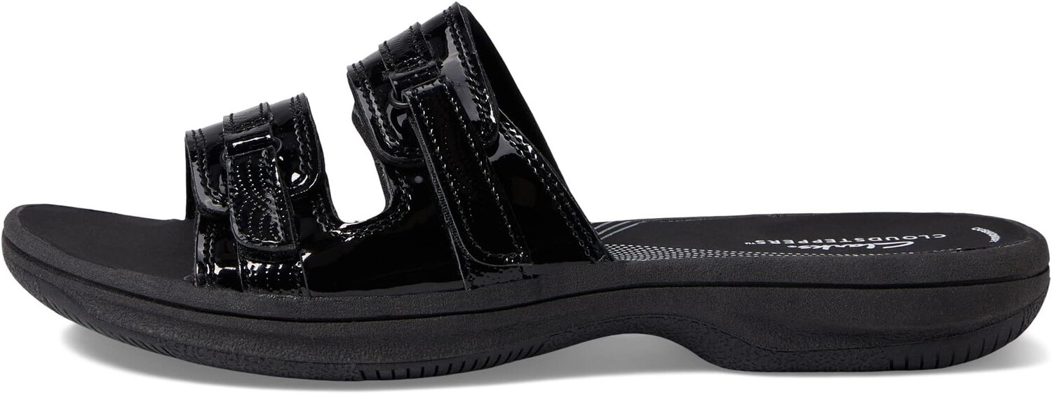 Сандалии на плоской подошве Breeze Piper Clarks, цвет Black Patent Synthetic — фото 4