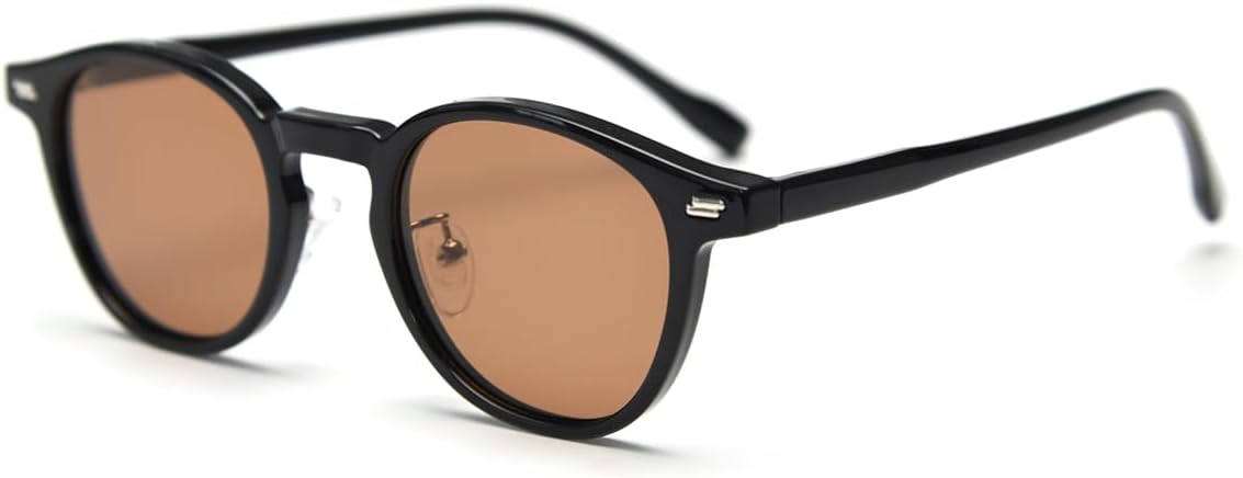 

Поляризованные солнцезащитные очки в стиле ретро для женщин, корейский стиль, ультралегкие круглые солнцезащитные очки для мужчин, оправа Tr90, унисекс weiyuchen, Black With Brown