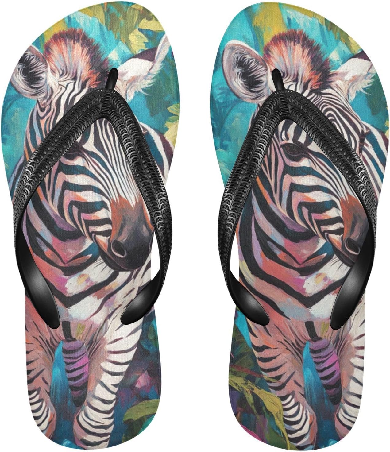 

Зебра Цветы Листья Вьетнамки Летние Пляжные Повседневные Сандалии для Женщин и Мужчин Душевые Тапочки 20858560 Kfbe, Zebra