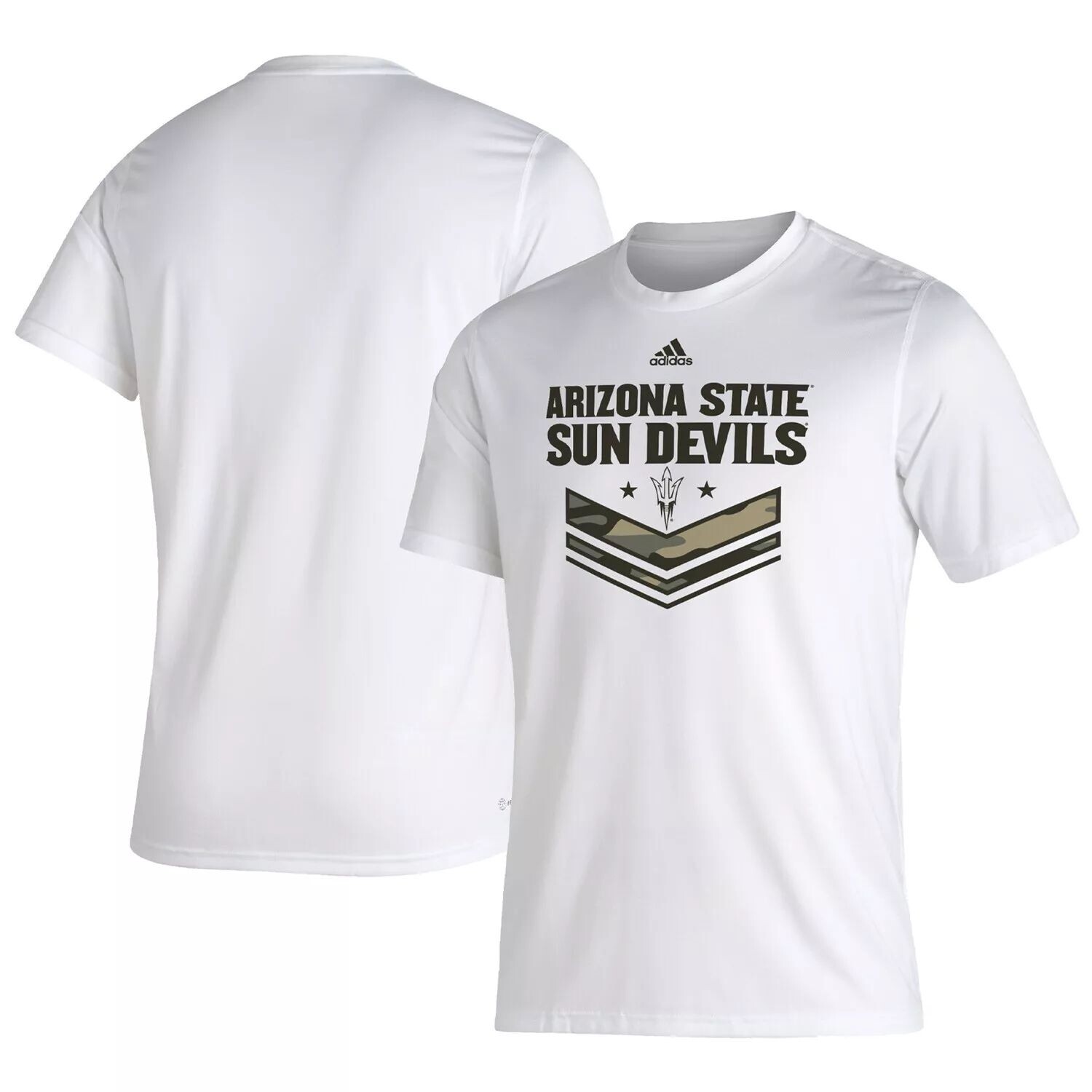 

Мужская белая футболка Arizona State Sun Devils Salute To Service Creator adidas, Белый, Мужская белая футболка Arizona State Sun Devils Salute To Service Creator adidas