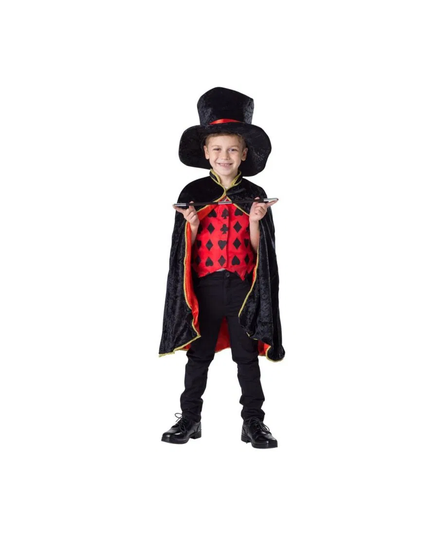Детский костюм фокусника из черного бархата Dress Up America
