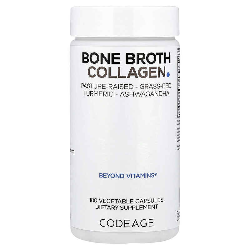 

Codeage, Bone Broth Collagen, 180 растительных капсул