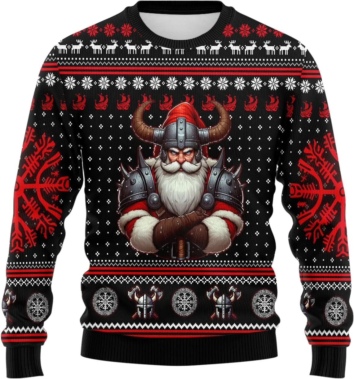 

Свитер Vikings Ugly Christmas для женщин и мужчин, модель Odin HANZSPROUT