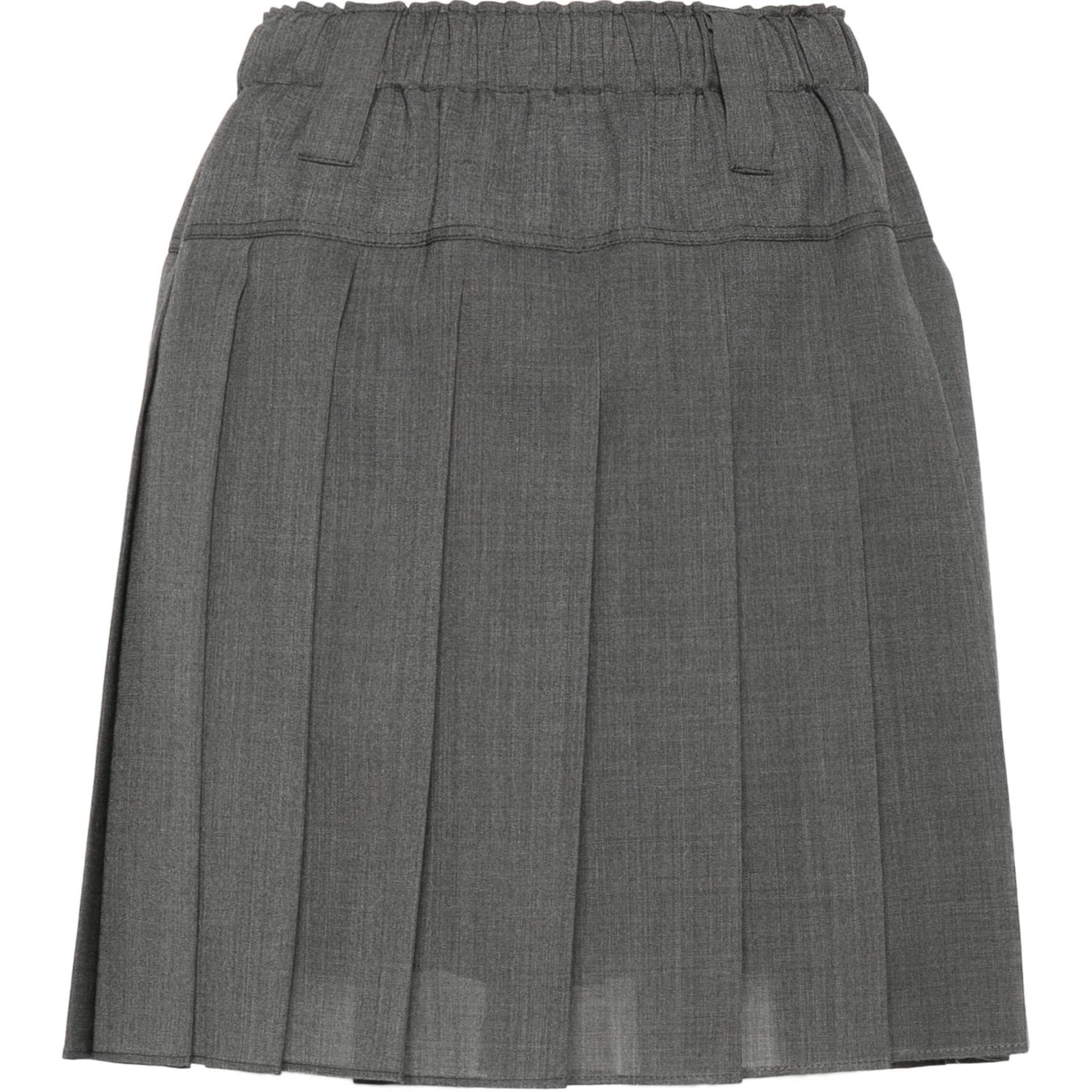 

Складчатая мини-юбка Brunello Cucinelli, темно серый