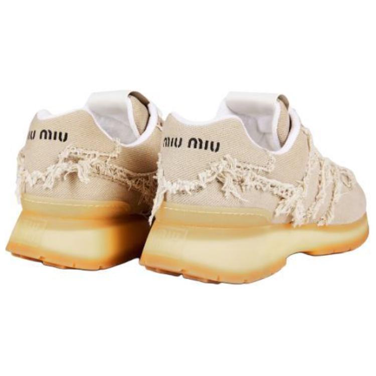 Женские бежевые кеды MIU MIU — фото 3