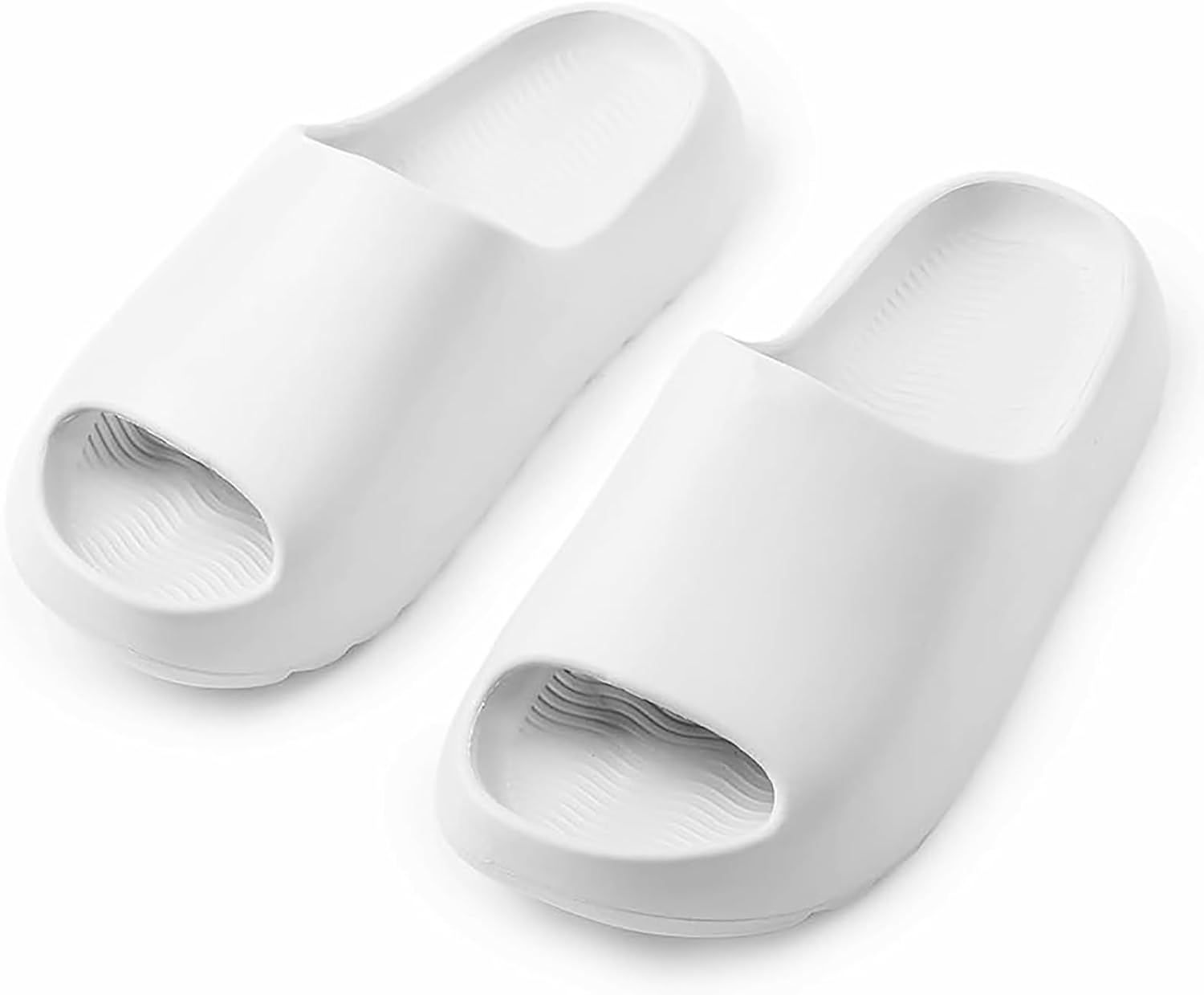

Детские тапочки Cloud Slides, мягкие тапочки из ЭВА для мальчиков и девочек, сандалии для ванной, домашние тапочки с открытым носком, удобные, с толстой подошвой, для душа, летнего бассейна и пляжа Tptoes, белый
