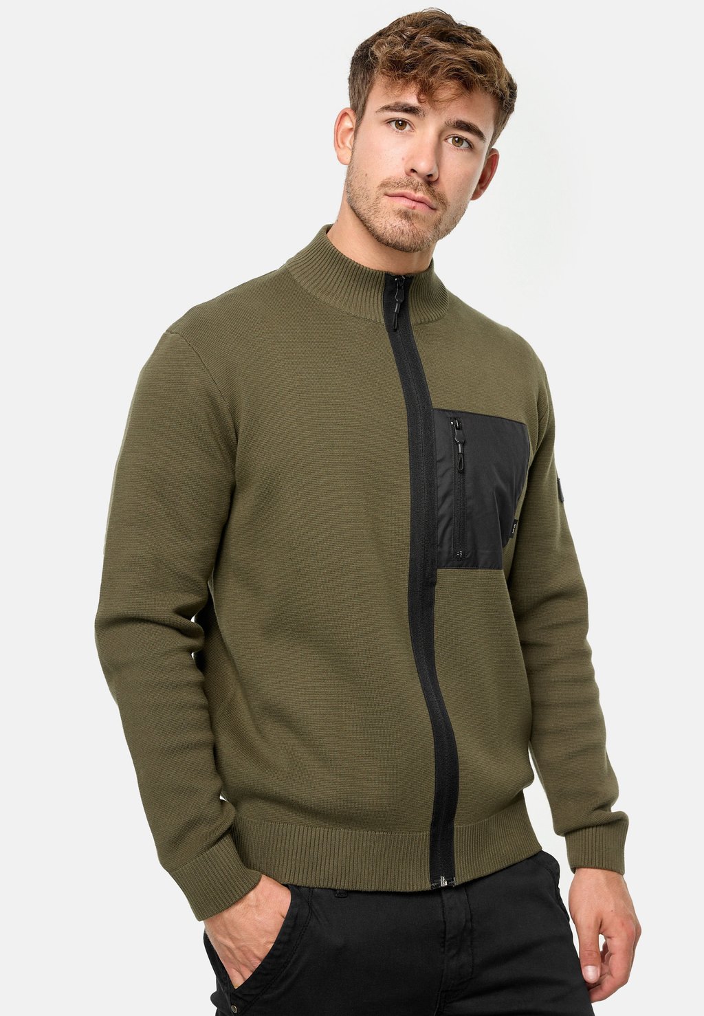

Кардиган MANUEL INDICODE JEANS, темно-зеленый
