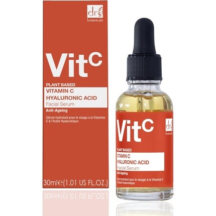 Сыворотка Dr Botanicals — % витамин С % гиалуроновая кислота для лица против старения, морщин, осветление кожи
