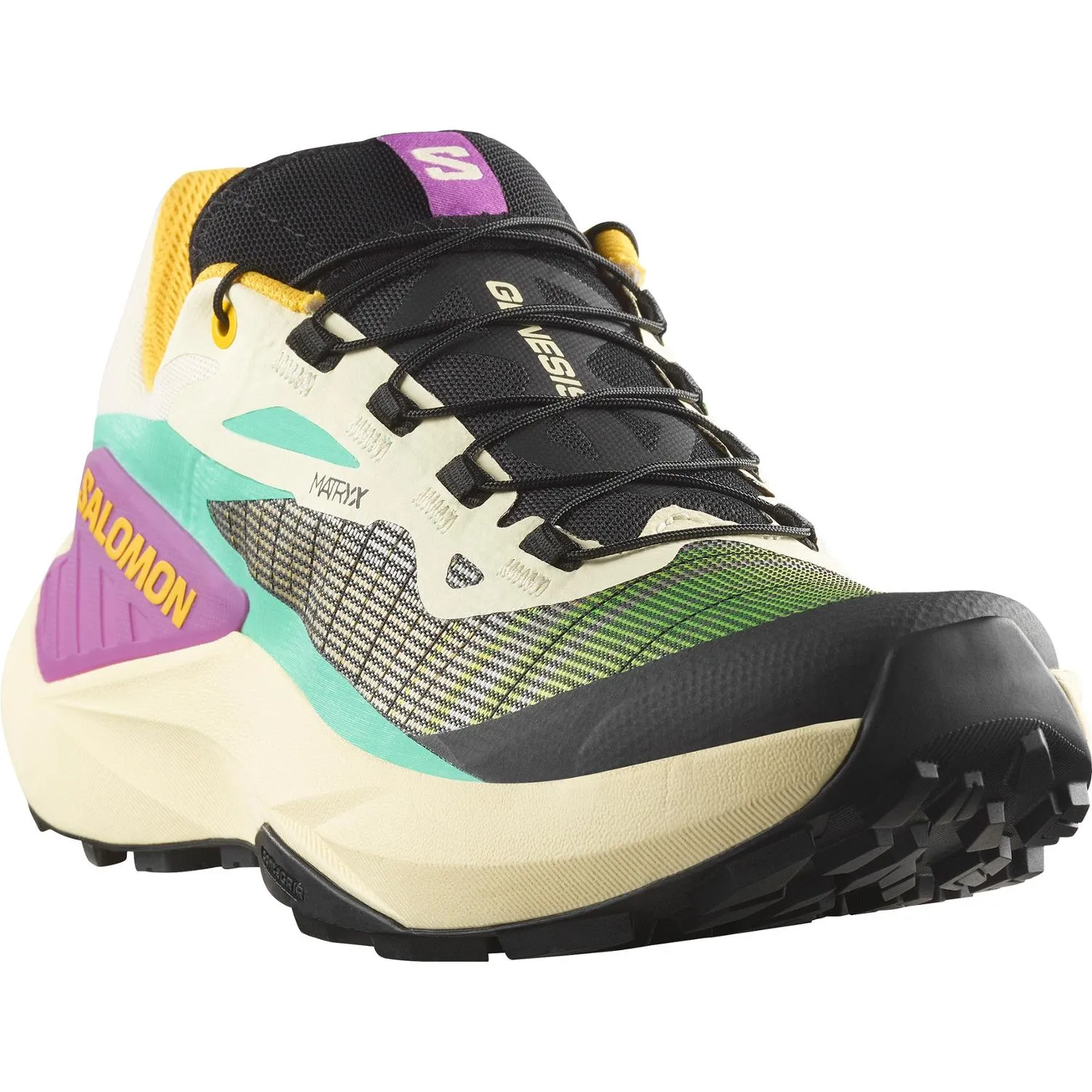 Женские трейловые беговые кроссовки Genesis Salomon, Transparent Yellow/Blk/Willow — фото 3