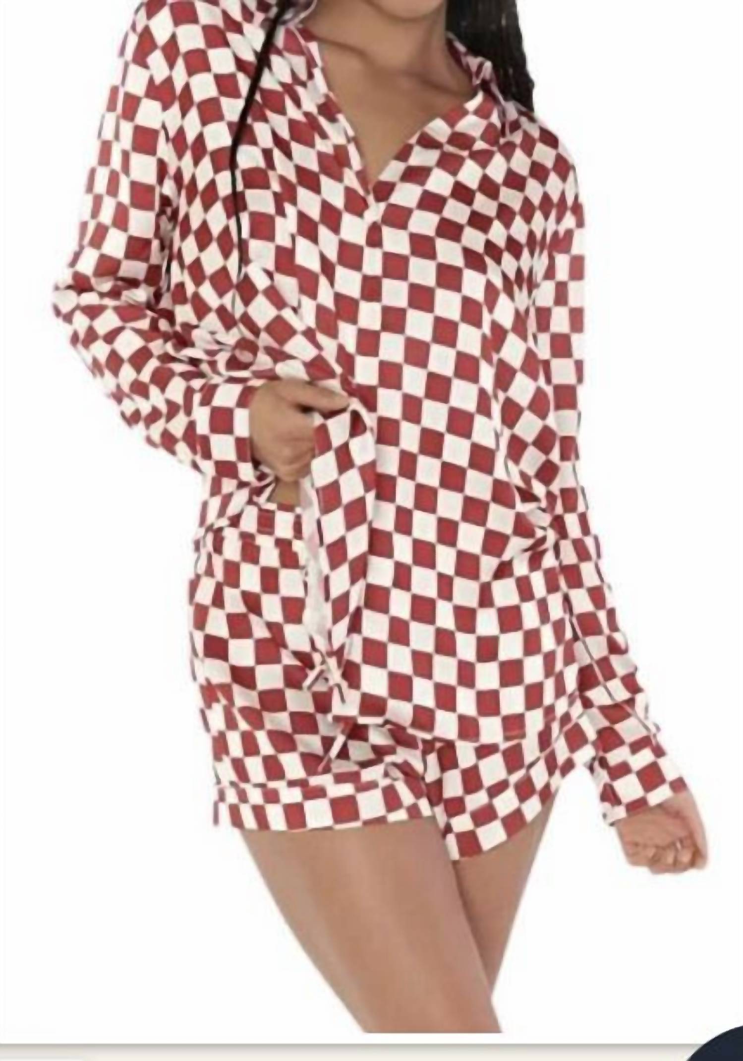 

Клетчатая Пижама Early Riser Red Checker Show Me Your Mumu