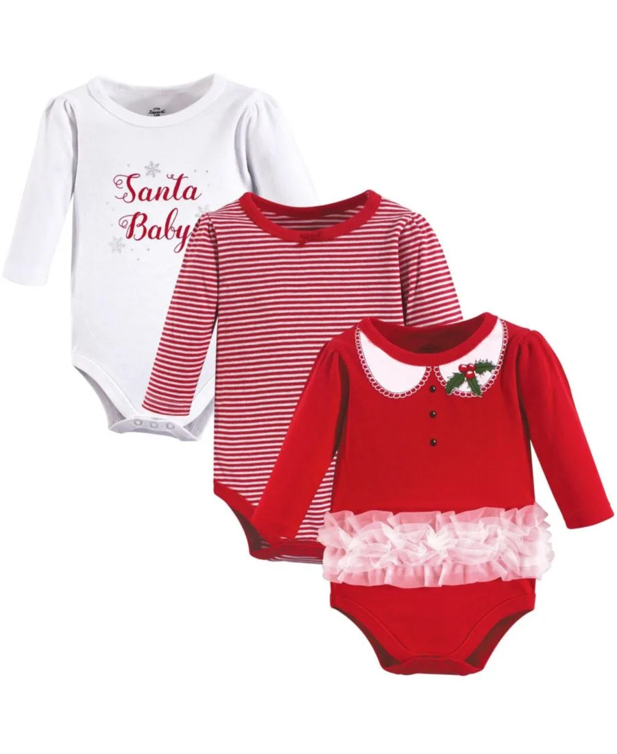 Набор из 3 боди с длинными рукавами Treasure Little Treasure, Santa Baby