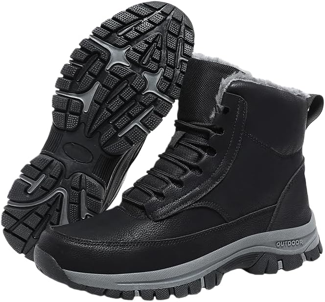 

Ботинки Hhhchpm с высоким голенищем для мужчин с эргономичной колодкой, рабочие, походные, модные и с уникальным дизайном. Выбирайте подходящую одежду для сочетания, черный